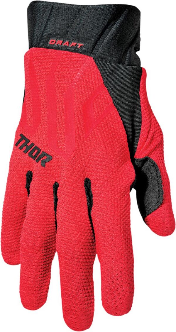 GLOVE DRAFT RED/BLACK SM