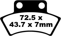 BRAKE PAD CARBON TT DIRT