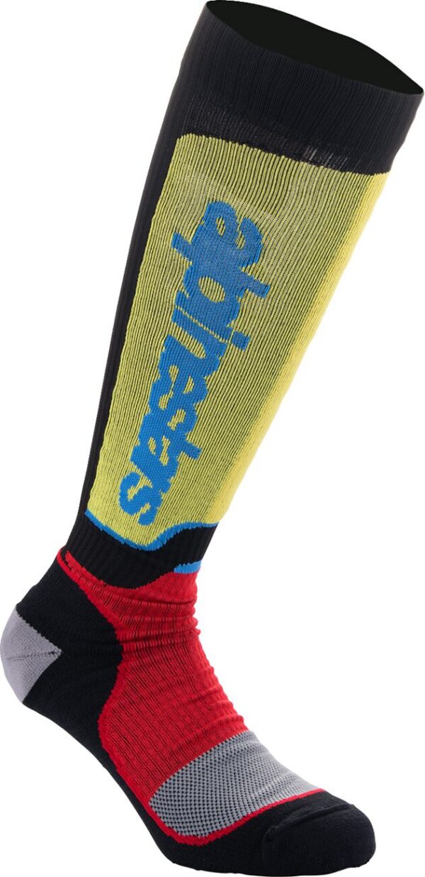 SOCK MX PLUS BLK/RED/BL L