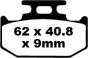 BRAKE PAD CARBON TT DIRT