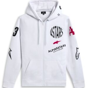 HOODIE ZIP VARIEGATE WHITE 2XL