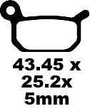 BRAKE PAD CARBON TT DIRT