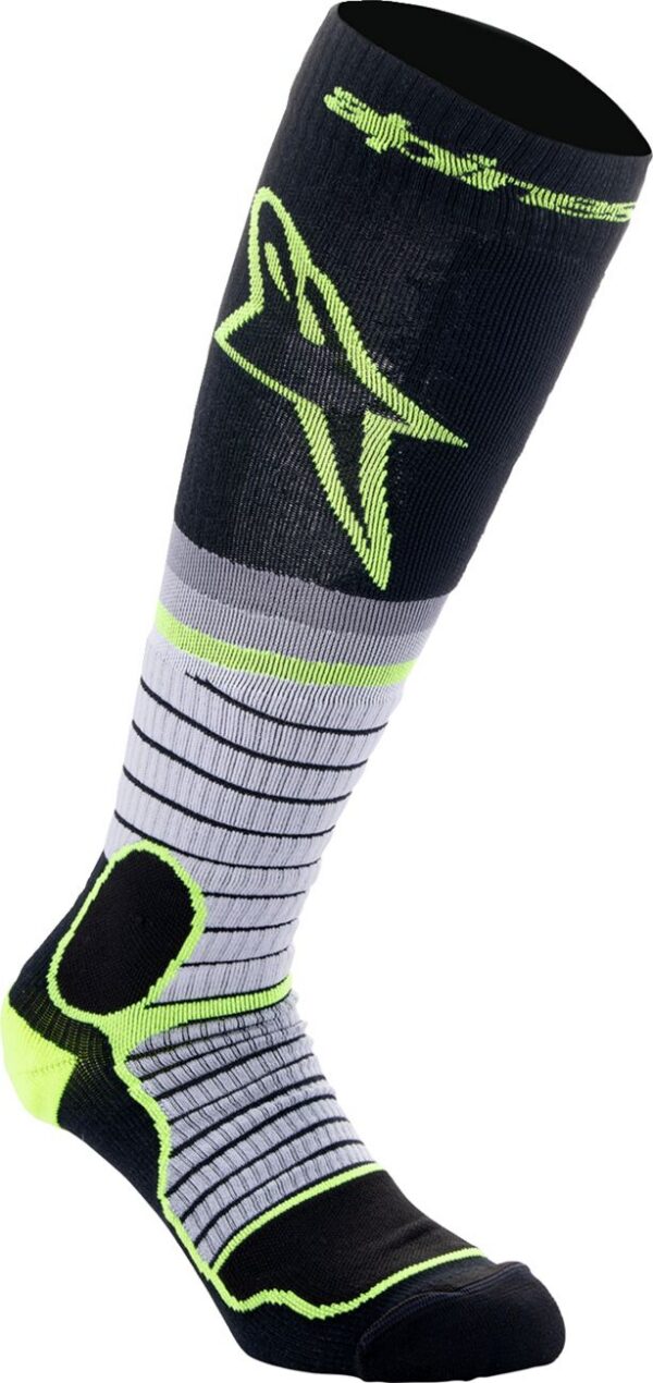 SOCK MX PRO BLK/GY/YLW L
