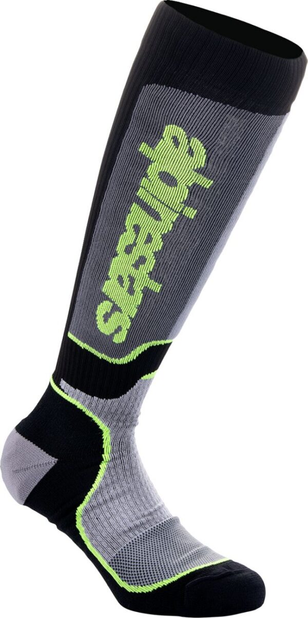 SOCK MX PLUS BLK/GY/YLW M