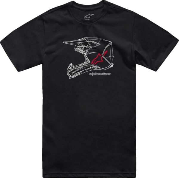 TEE MX HELMET SS BK XL