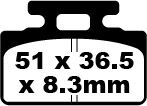 BRAKE PAD SFA ORG SCOOTER