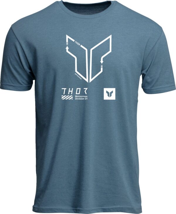 TEE TRAX HEATHER SLATE BLUE 2X