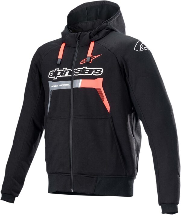 JACKET HOOD CHROME BK/RD 2X