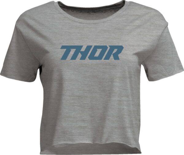 TEE WOMENS CORP HTR GRAY SM