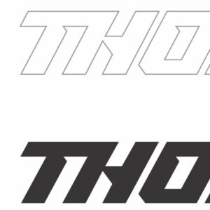 DECAL THOR 6PK 9 IN BK WH
