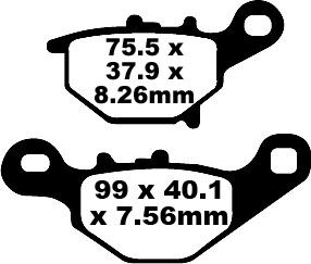 BRAKE PAD CARBON TT DIRT