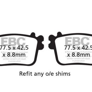 BRAKE PAD VEE SEMISNTRD
