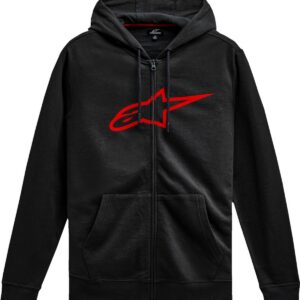 HOODIE ZIP AGELESS V3 BLK/RD M