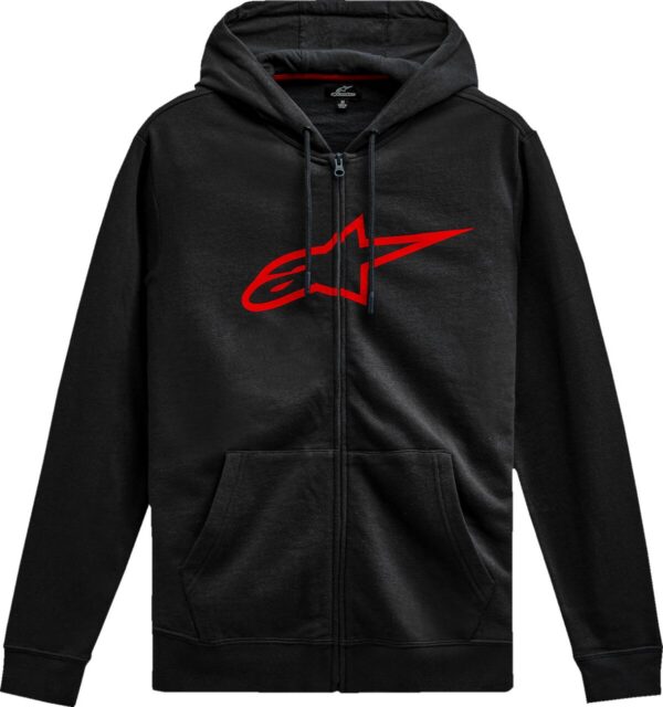 HOODIE ZIP AGELESS V3 BLK/RD M