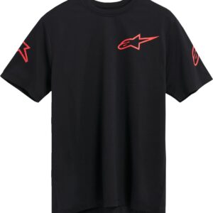 TEE SS PERF SHOULDERED BLK M
