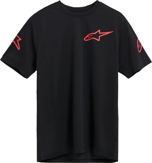 TEE SS PERF SHOULDERED BLK M