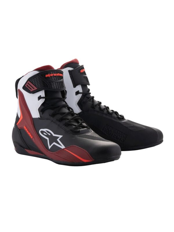 SHOES FASTER-4 BK/WH/DK RD 8