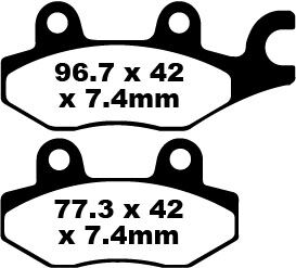 BRAKE PAD CARBON TT DIRT