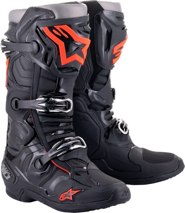 BOOT TECH 10 BLACK/RED FL 10
