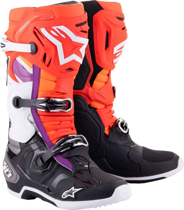 BOOT TECH 10 BK/RD/OR/WT 8