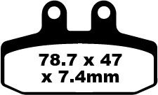 BRAKE PAD SFA ORG SCOOTER
