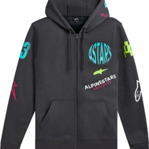 HOODIE ZIP VARIEGATE GUNMETAL