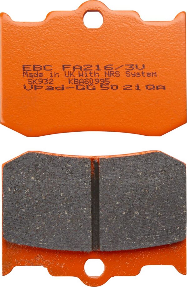 BRAKE PAD VEE SEMISNTRD