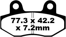 BRAKE PAD SFA ORG SCOOTER