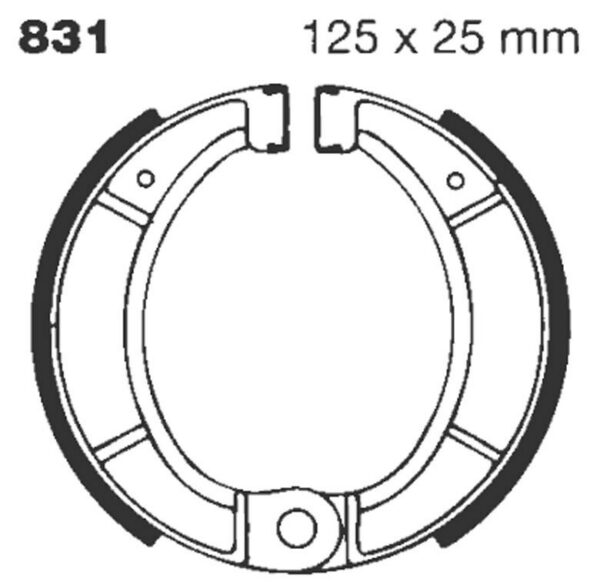 BRAKE SHOE GROOVED
