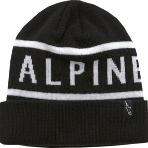 BEANIE CUFF WORDY BLK/WHT O/S