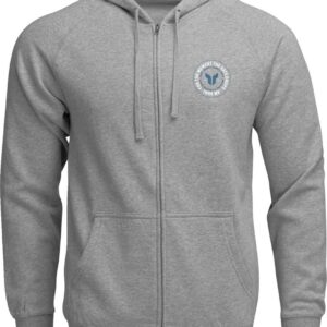 HOODIE ZIP UP BADGE HTR GRAY X