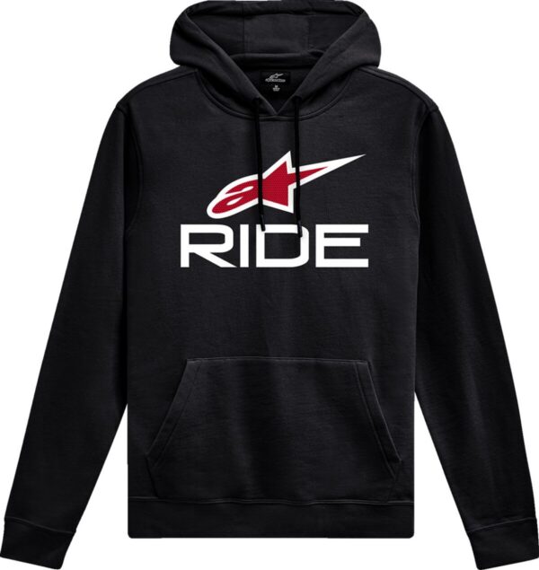 HOODIE RIDE 4.0 P/O BK/RD/WT L