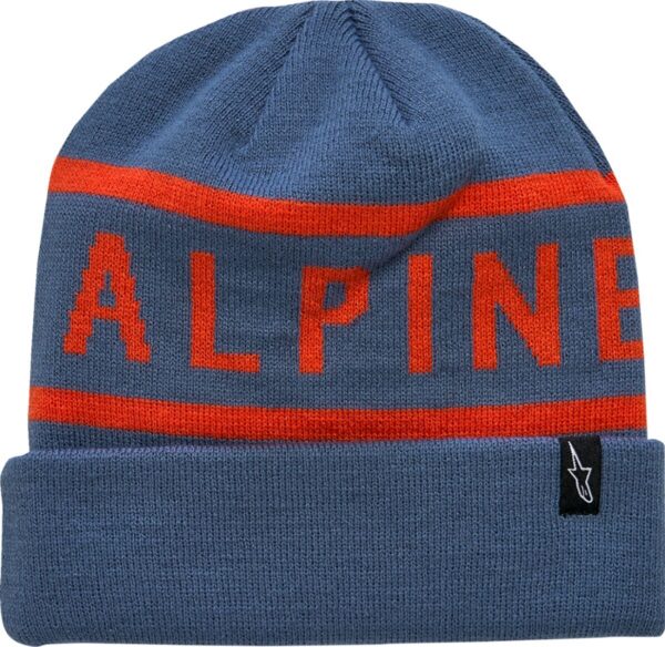 BEANIE CUFF WORDY BL/RED O/S