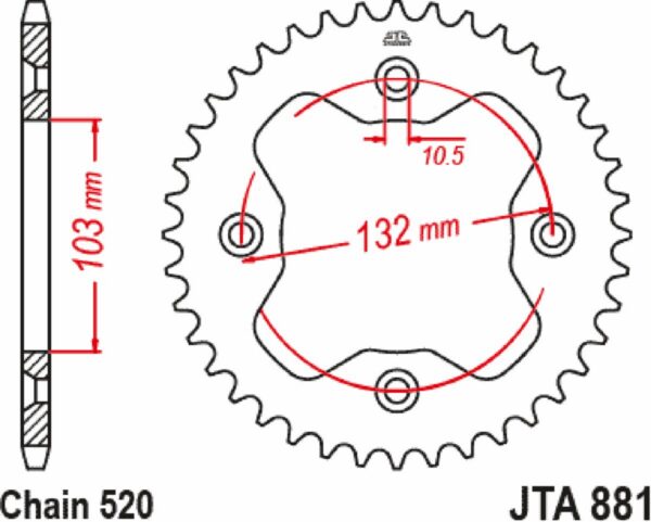 SPROCKET RL 520 38T ORG