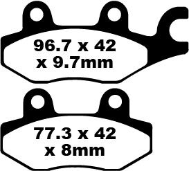 BRAKE PAD CARBON TT DIRT