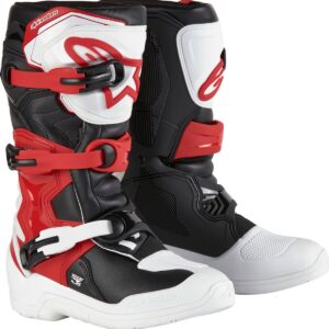 BOOT TECH3S YTH WT/BK/R 4