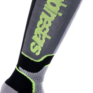 SOCK YTH MX+ BLK/GY/YLW