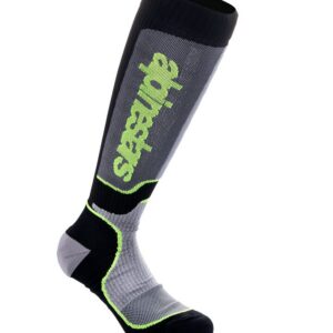 SOCK MX PLUS BLK/GY/YLW S