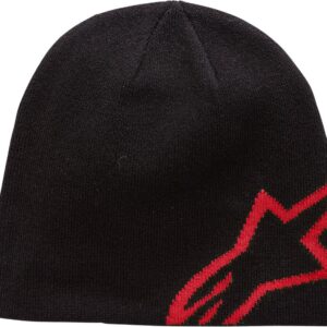 BEANIE C SHIFT BK/RD O/S
