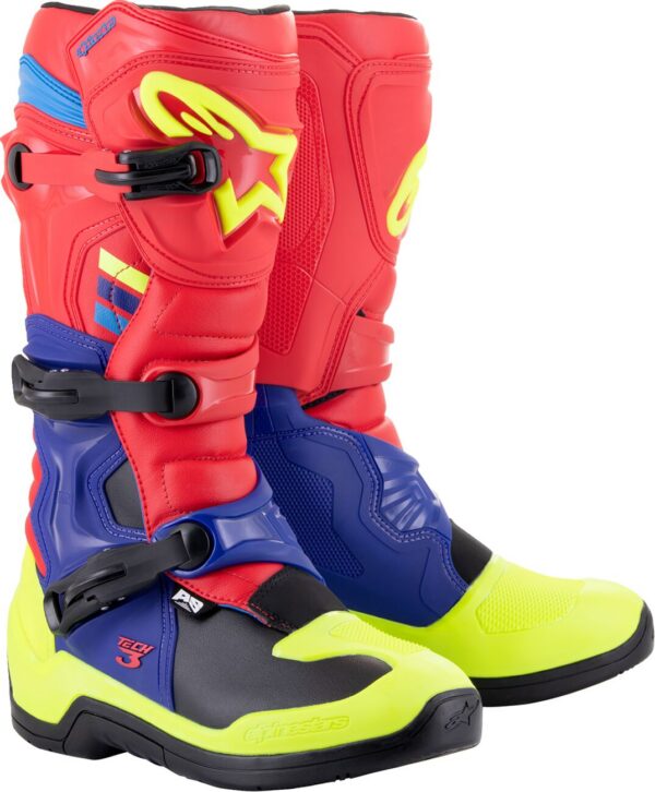 BOOT TECH3 RD/BL/ YL FL 9