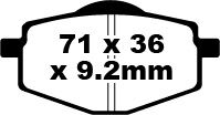 BRAKE PAD SFA ORG SCOOTER