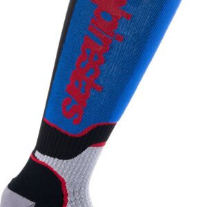SOCK MX PLUS BLK/WHT/BL L