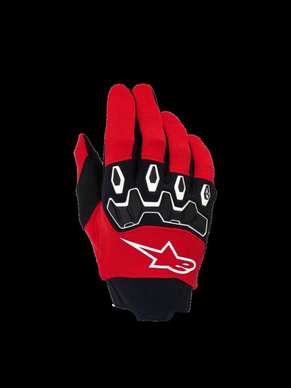 GLOVES YTH FULL BORE V2 RED/BL