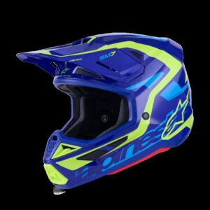 HELMET SM7 DEED BLUE/YEL XL