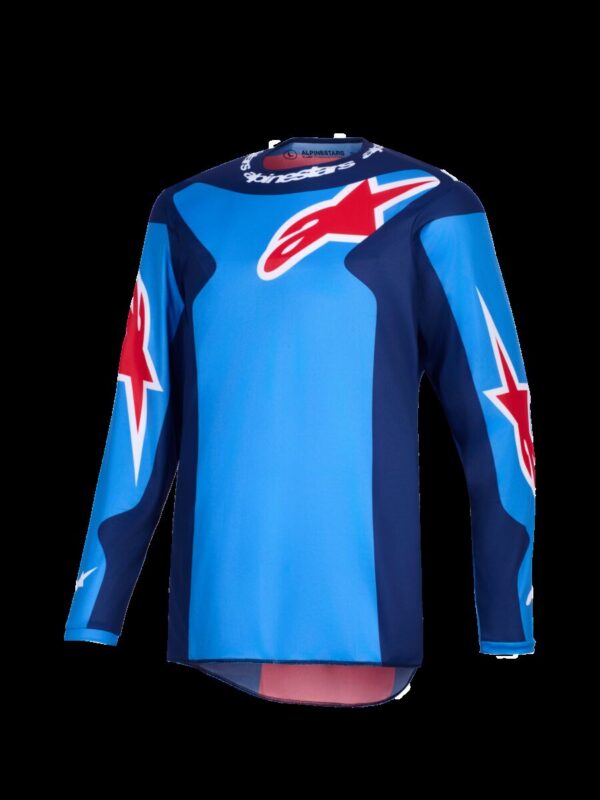 JERSEY FLUID GRID BLUE/RED M