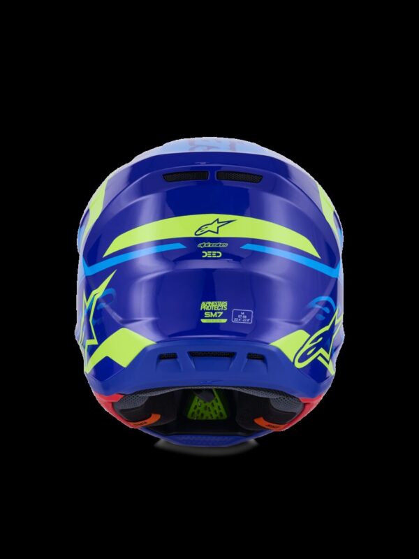 HELMET SM7 DEED BLUE/YEL L