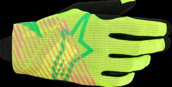 GLOVES RADAR PRO GRN/YELL/PNK
