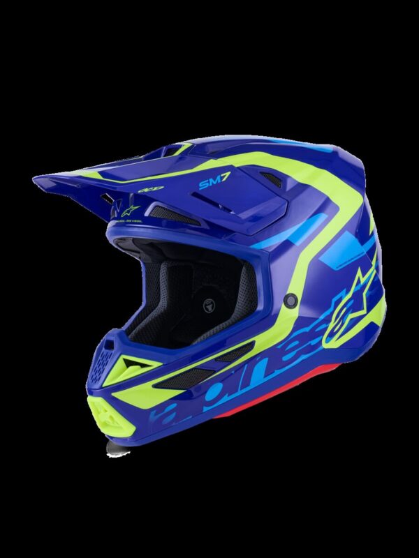 HELMET SM7 DEED BLUE/YEL 2X