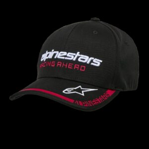 HAT CRV BILL INDENT BLACK/RED