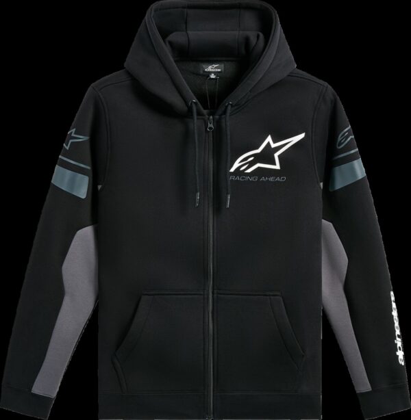 HOODIE ZIP ESEMEX BLACK/CHARCO